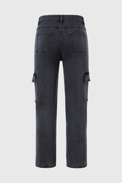 Jeans Niño Cargo Calce Recto Gris