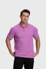 Polera Hombre Piqué Básica Fucsia