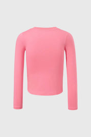 Polera Niña Con Aplicación Tul Rosado