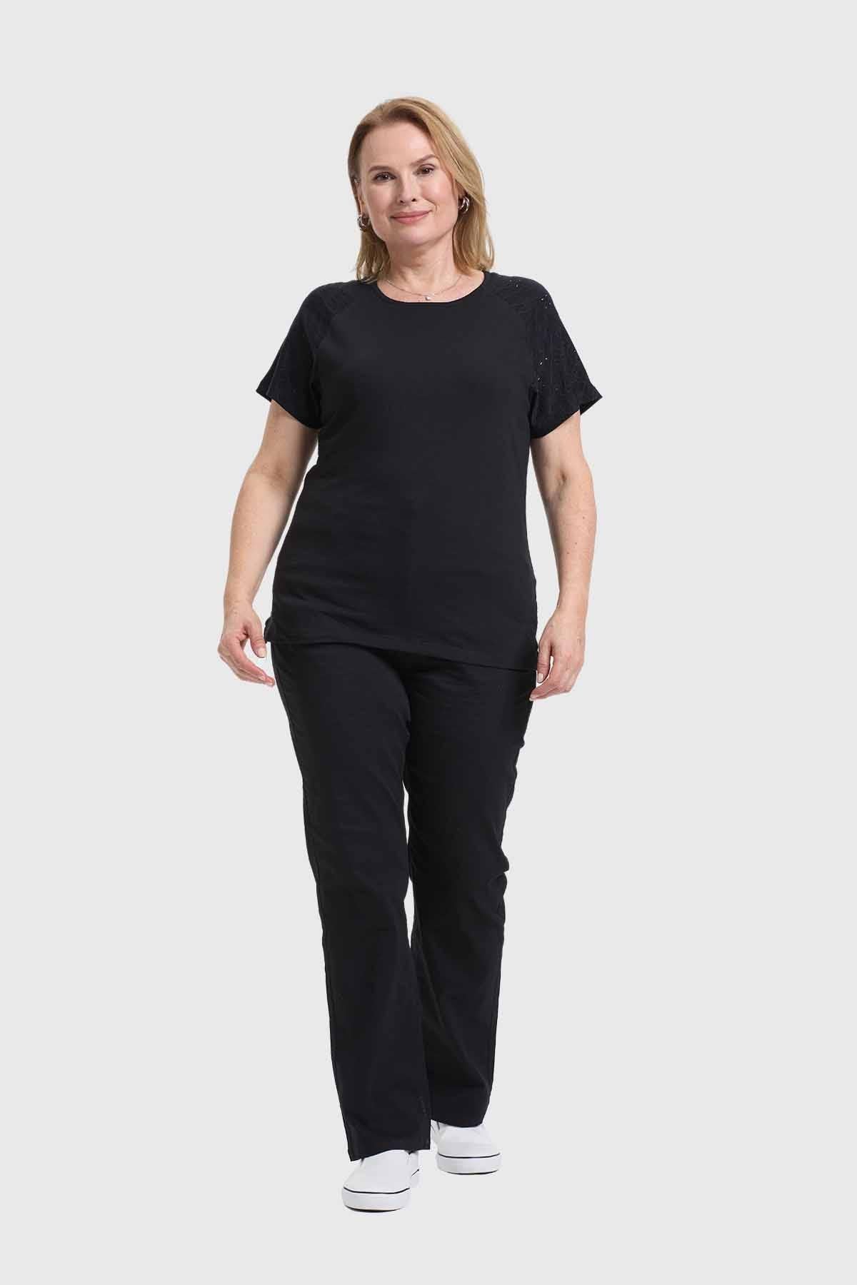 Polera Mujer Calada Negro