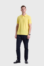 POLERA HOMBRE PIQUE LISA BÁSICA AMARILLO