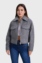 Chaqueta Mujer Paño Gris