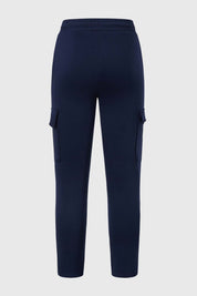Pantalón Buzo Niño Cargo Con Cierre Azul