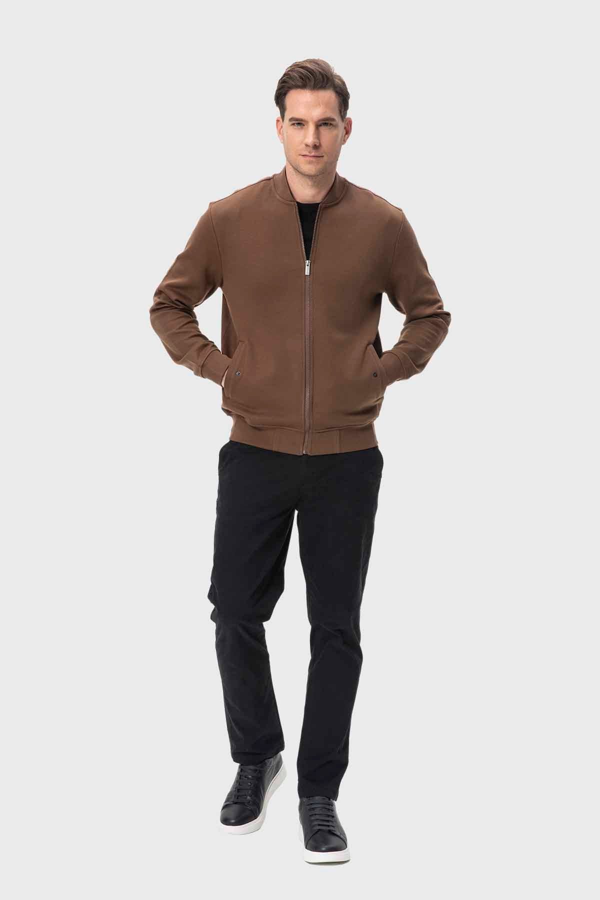 Polerón Hombre Bomber Chocolate