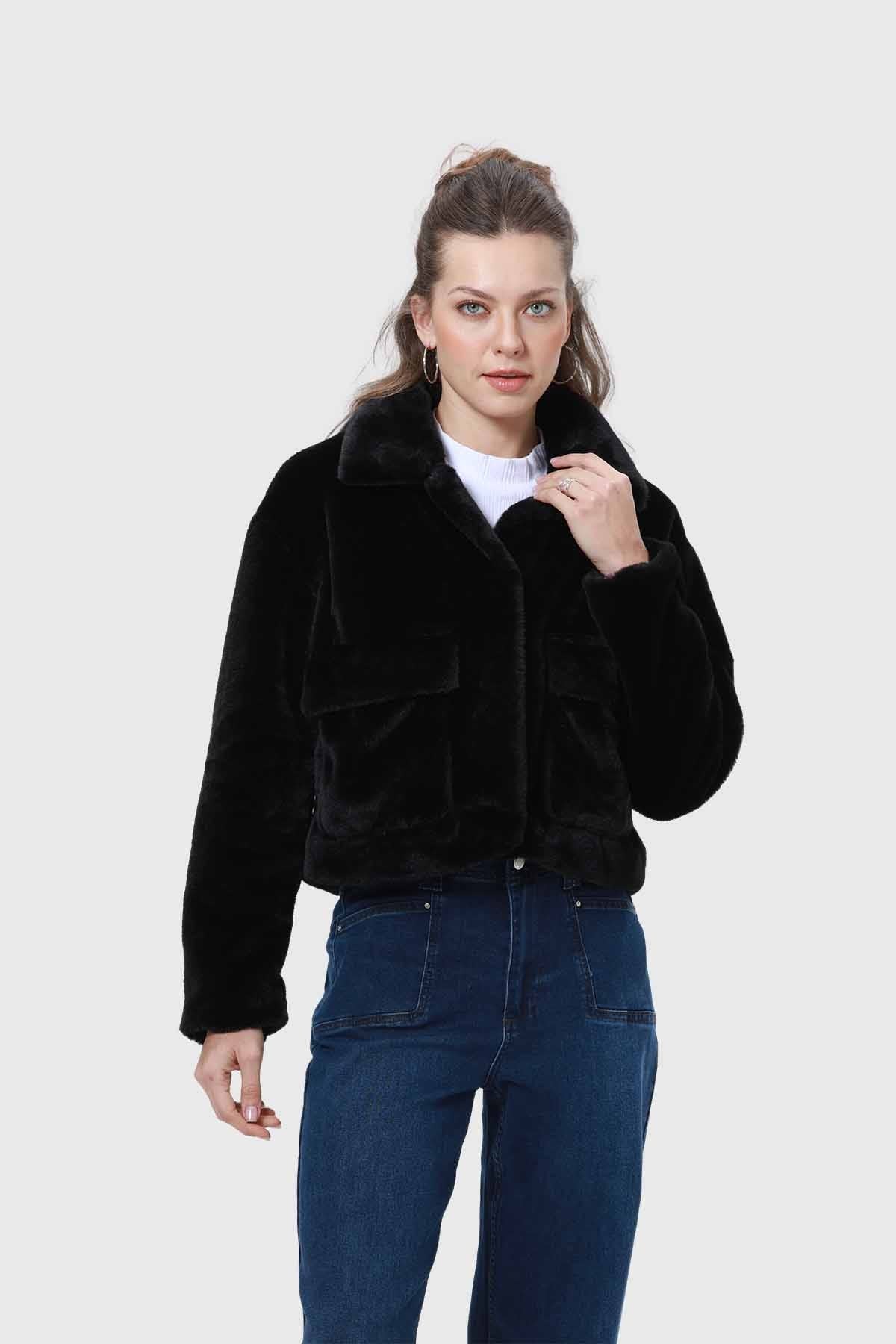 Polar Mujer Tipo Chaqueta Negro