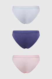 Calzón Mujer Tripack Bikini Algodón Blanco