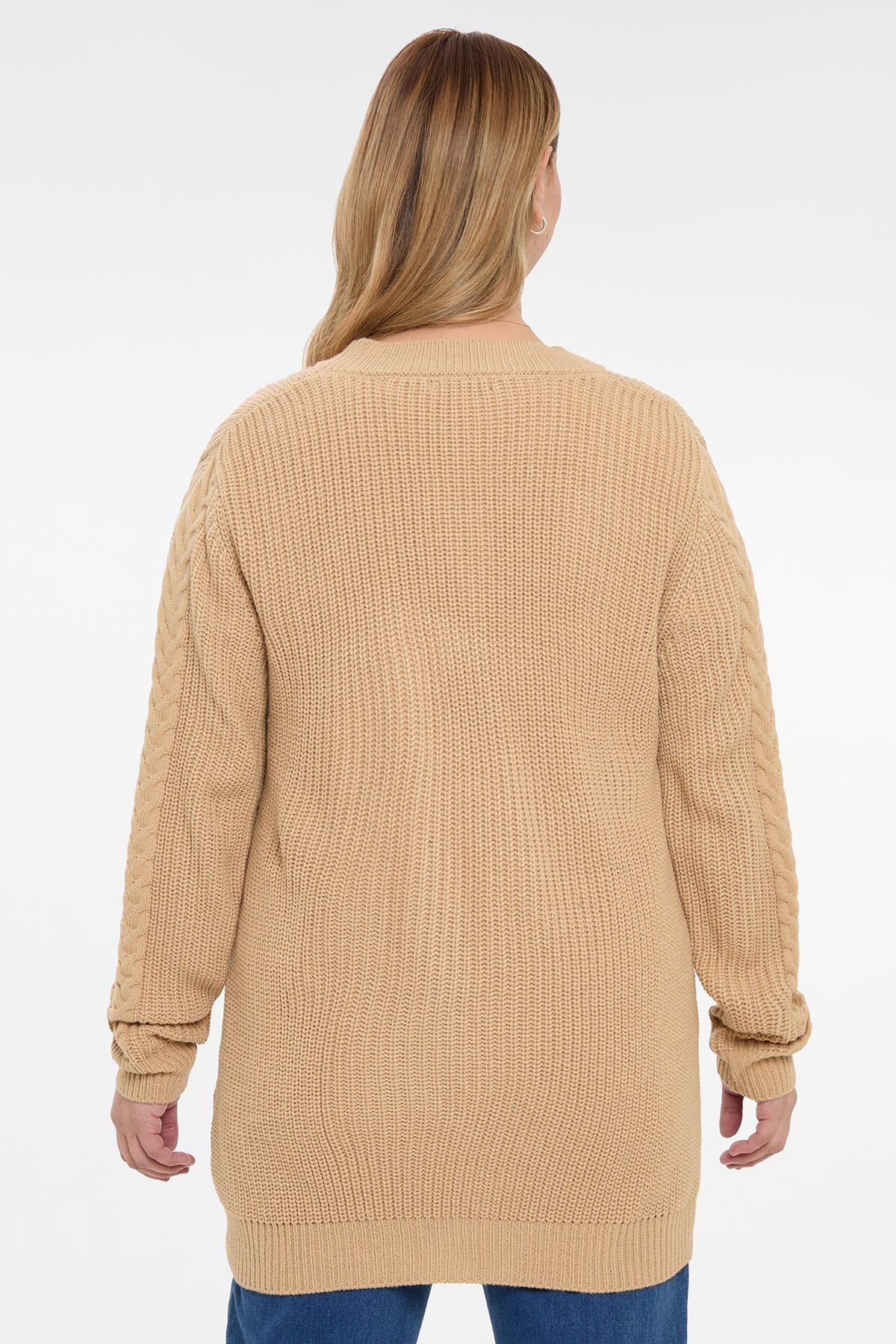 Chaleco Mujer Acanalado Beige