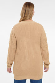 Chaleco Mujer Acanalado Beige
