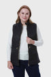 Parka Mujer Con Rombos Bolsillos Negro