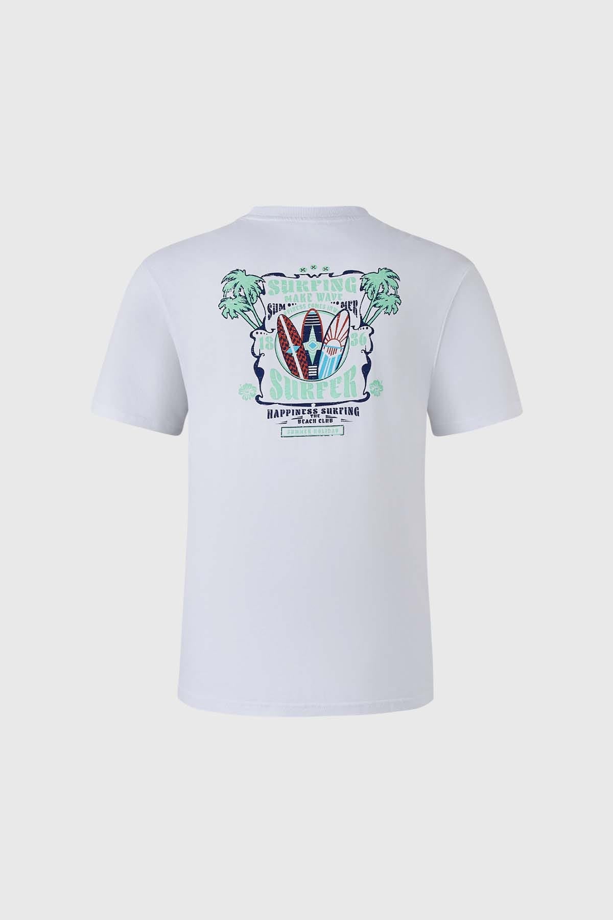 Polera Niño Print Blanco