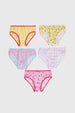 Calzón Niña 5Pack Print Rosado