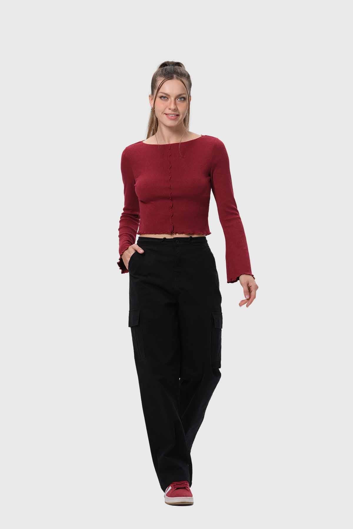 Sweater Mujer Patchwork Rojo