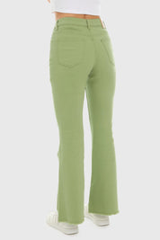 Jeans Mujer Flare Monse Verde
