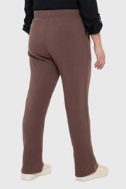 Pantalón Buzo Mujer Flare Clásico Café