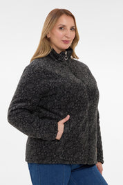Chaqueta Mujer Polar Casual Reversible Negro