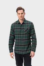 Camisa Hombre Cuadros Verde