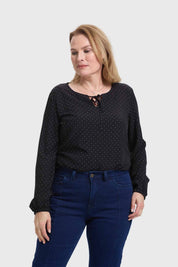 Blusa Mujer Abotonada Negro