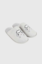 Pantufla Mujer Polar Animales Gris