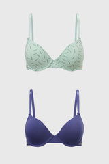 Sostén Mujer Bipack Print Menta