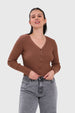 Sweater Mujer Cropped Café