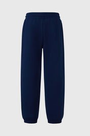 Pantalón buzo niño Dragon Ball azul con estampado y cordones naranjas.