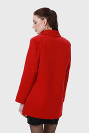 Abrigo Mujer Paño Rojo