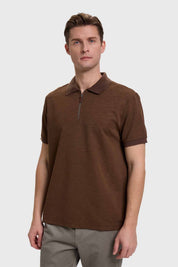 Polera Hombre Textura Chocolate