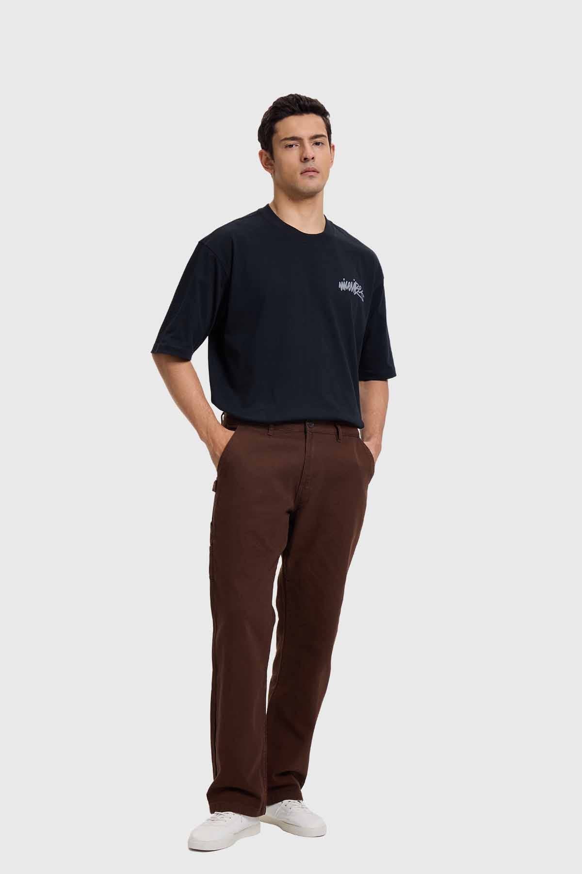 Jeans Hombre Recto Carpintero Arena