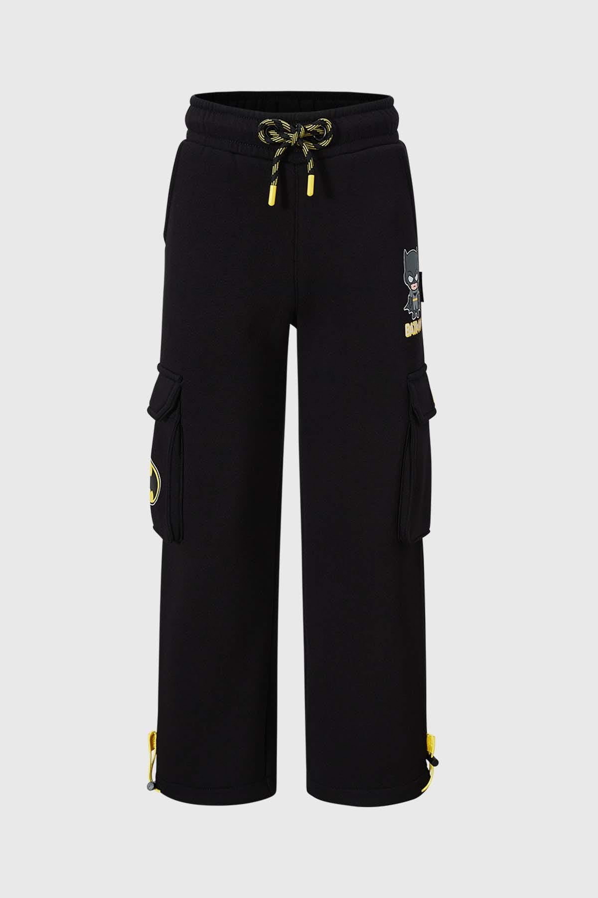 PANTALON BUZO NIÑO BATMAN NEGRO