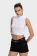 Polera Mujer Amarras Costados Blanco