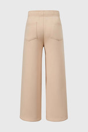 Pantalón Buzo Niña Wide Leg Beige