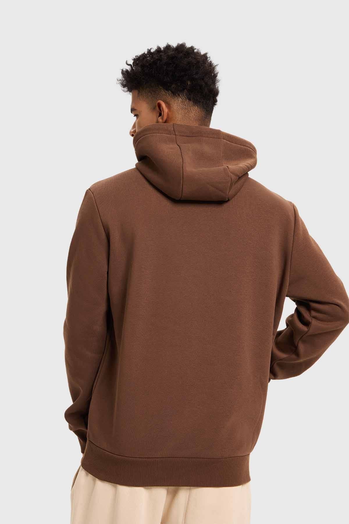 Polerón Hombre Hoodie Básico Chocolate