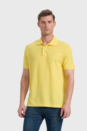 Polera Hombre Básica Piqué Amarillo