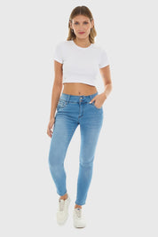 JEANS MUJER SKINNY KIM LAVADO AZUL CLARO
