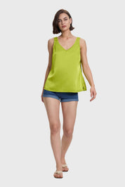 Blusa Mujer Satinada Verde