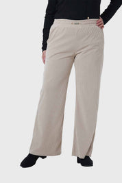 Pantalón Mujer Recto Beige