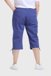 Pantalón Mujer Con Cortes Y Apertura Azul
