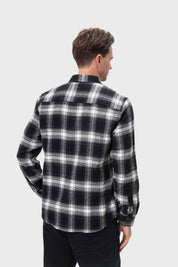 Camisa Hombre Cuadros Negro