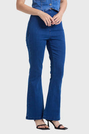Jeans Mujer Flare Jeggins Azul