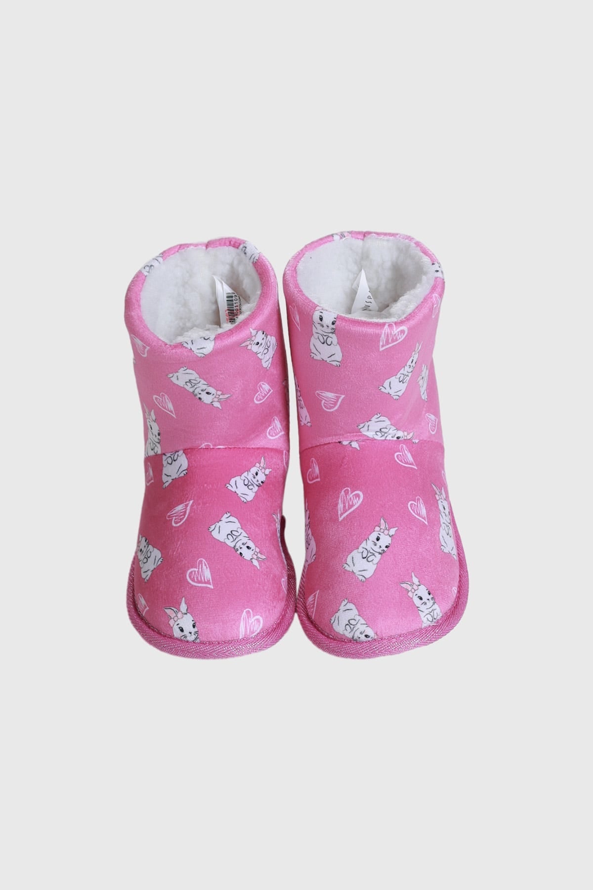 Pantufla Niña Bota Conejo Rosado