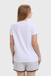 Pijama mujer Cruella blanco con estampado divertido y moderno.