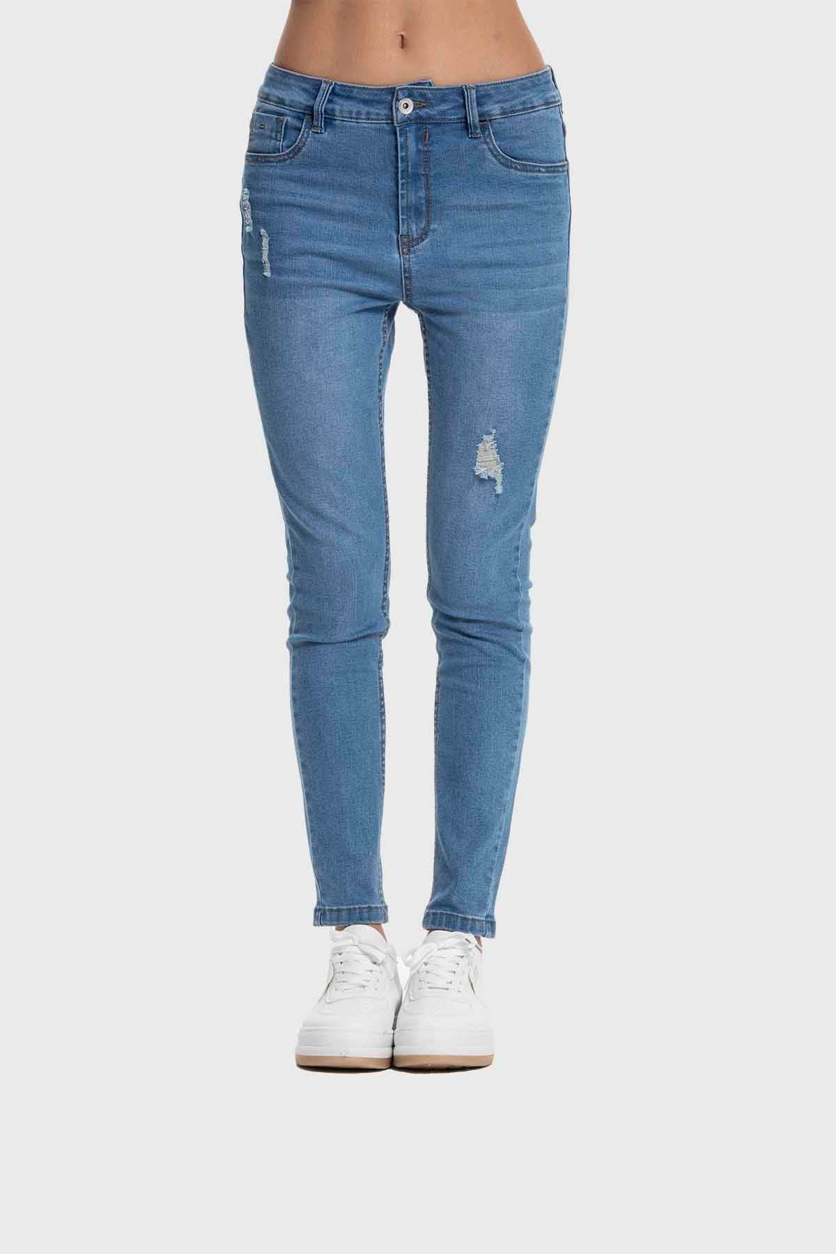 Jeans Mujer Skinny Lia Azul