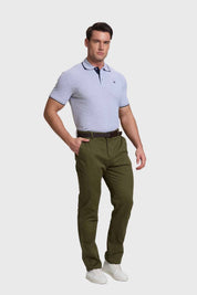 Pantalón Hombre Chino Cinturón Verde