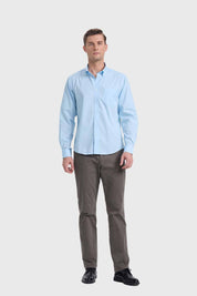 Camisa Hombre Repelente Al Agua Celeste