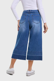 Jeans Mujer Culotte Degrade Azul