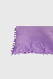 COJÍN HOME POM POM CUADRADO VIOLETA