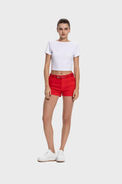 Short Mujer Cinturón Rojo