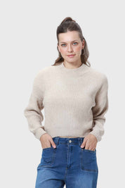 Sweater Mujer Chenille Beige