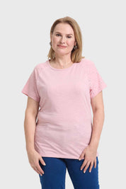 Polera Mujer Calada Palo Rosa