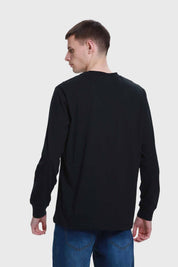 Polera Hombre Print Manga Negro